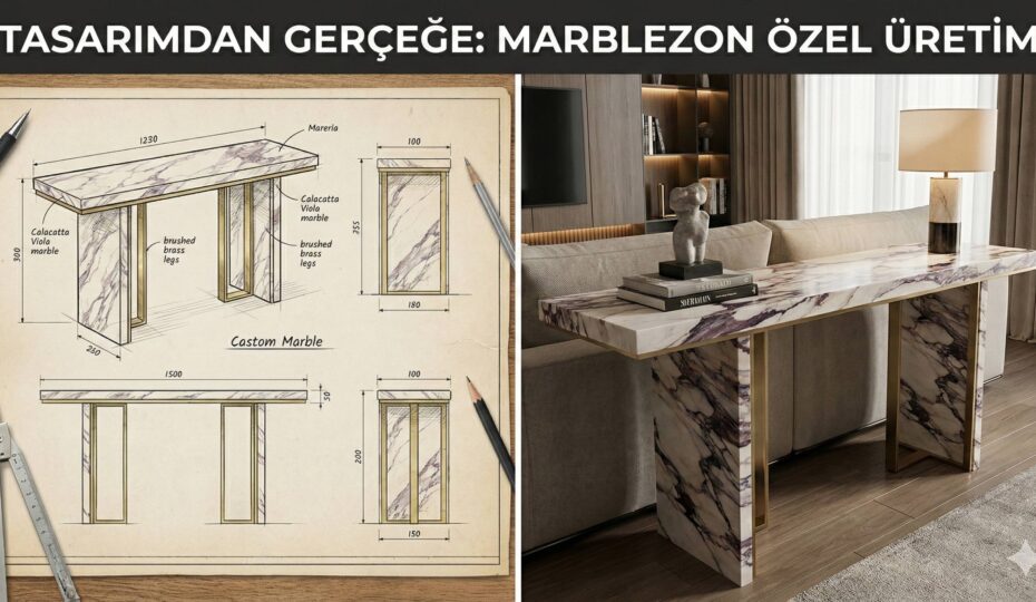 Kişiye Özel Lüks Hayalinizdeki Mermer Ürünü Marblezon Custom Tasarım Süreciyle Yaratın
