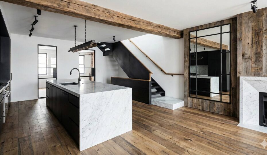 Yükselen Trend Mermerin Farklı Dokularla Harmonisi