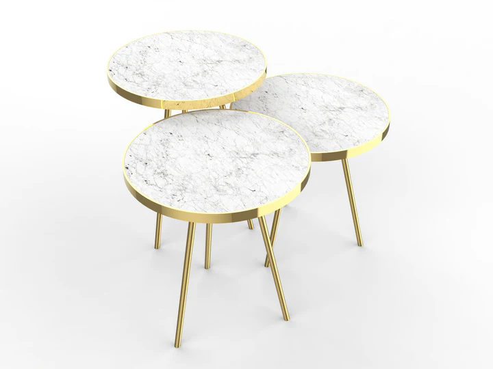 Mia Yan Sehpa Beyaz Gold 2